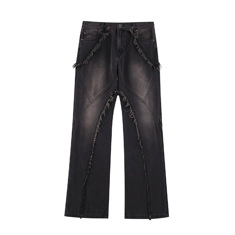 CURVE SWITCHING FLARE DENIM PANTS -2.COLOR-