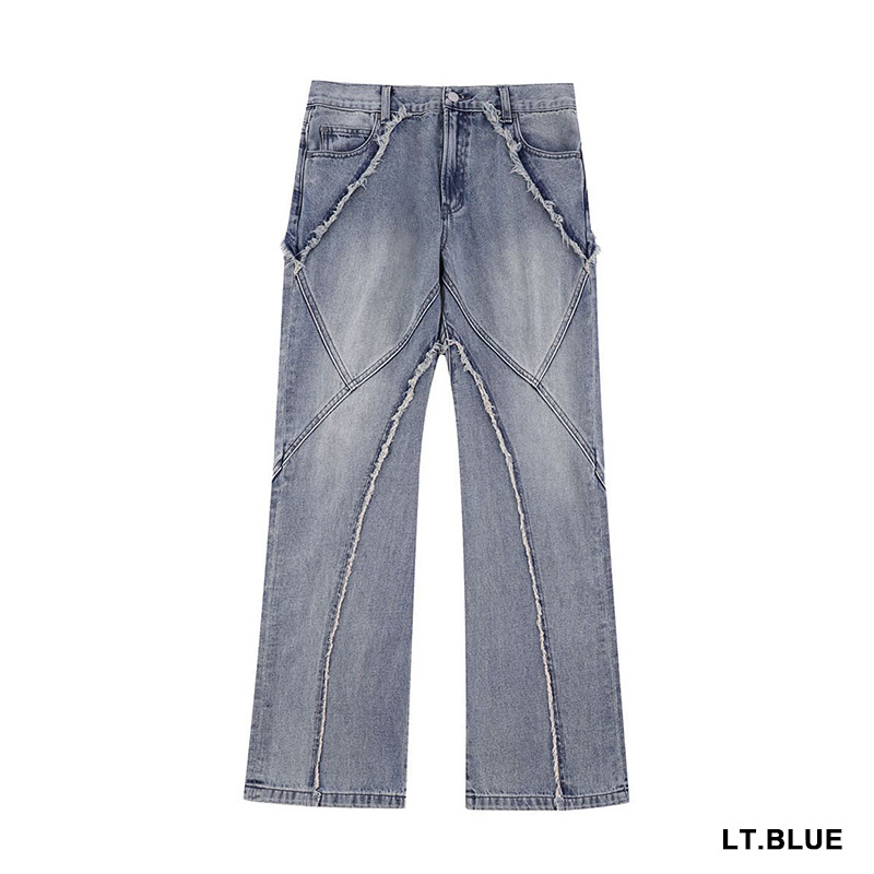 CURVE SWITCHING FLARE DENIM PANTS -2.COLOR-