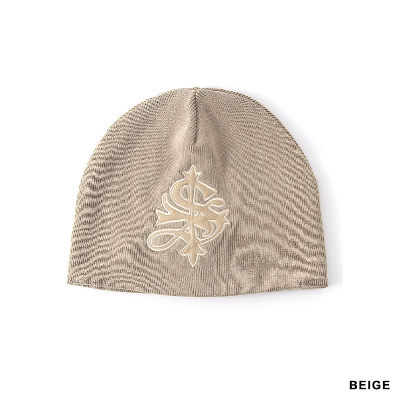 CROSS LEATHER PATCH BEANIE -2.COLOR-