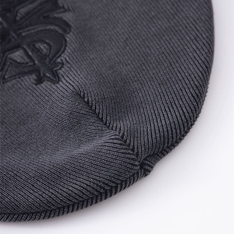 CROSS LEATHER PATCH BEANIE -2.COLOR-