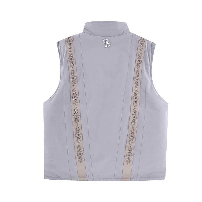 STUDS PUFFER VEST -2.COLOR-