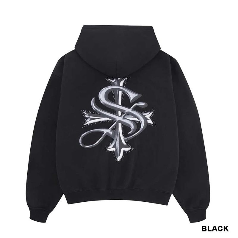 CHROME CROSS ZIP HOODIE -2.COLOR-