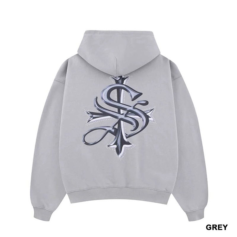 CHROME CROSS ZIP HOODIE -2.COLOR-