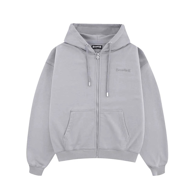 CHROME CROSS ZIP HOODIE -2.COLOR-