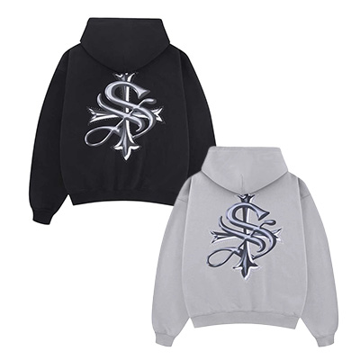 CHROME CROSS ZIP HOODIE -2.COLOR-