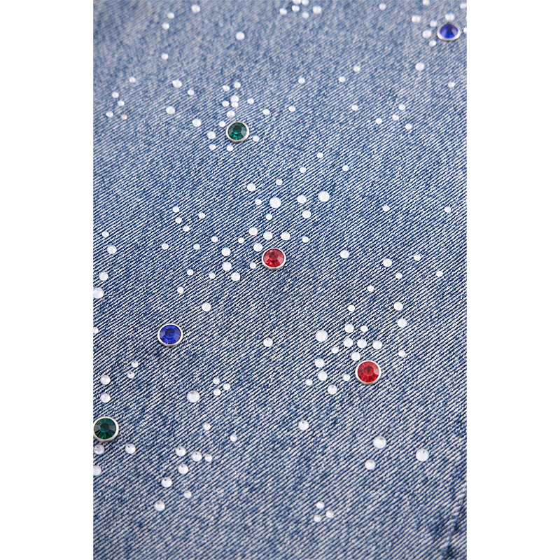 RHINESTONE DENIM PANTS -2.COLOR-