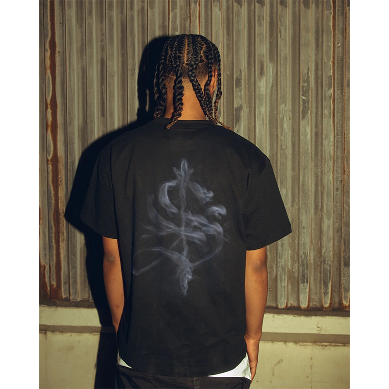 SMOKE CROSS TEE -BLACK-