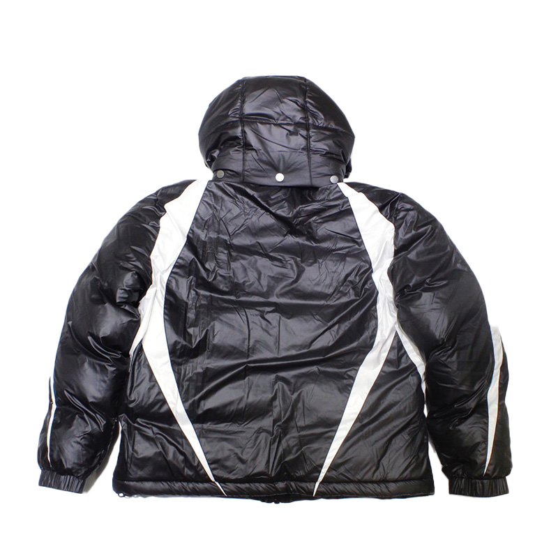 PANELLED SPORT PUFFER -BLACK/WHITE-