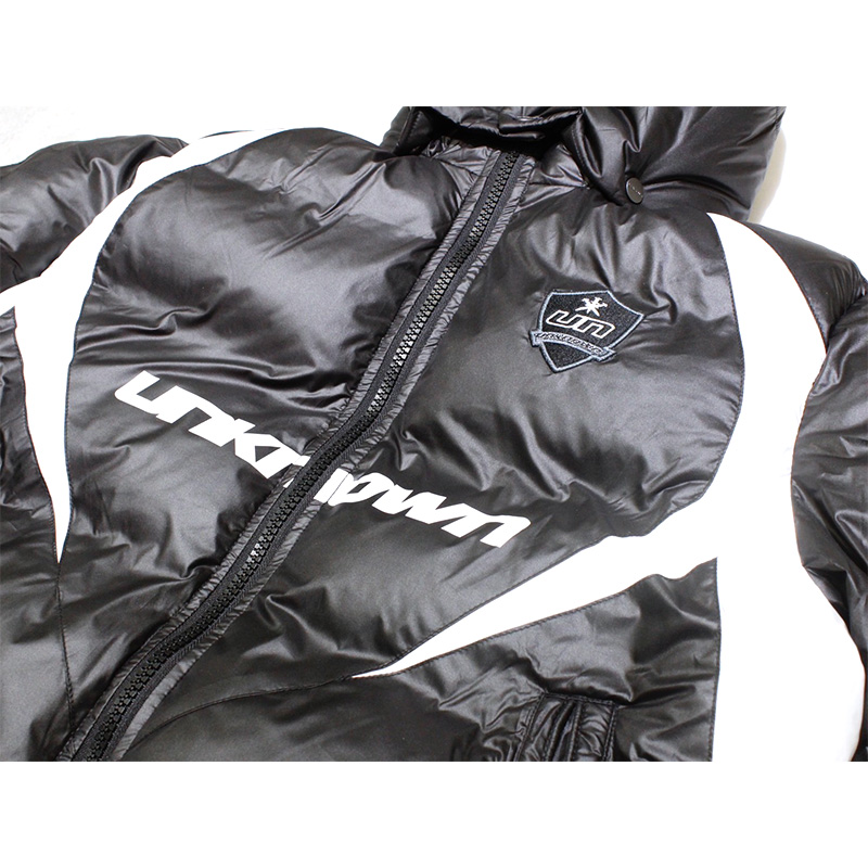 PANELLED SPORT PUFFER -BLACK/WHITE-