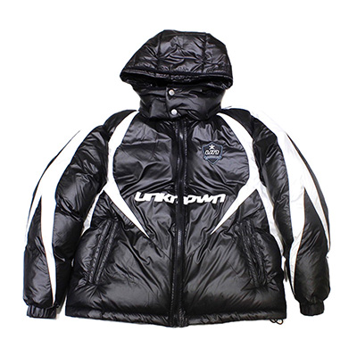 PANELLED SPORT PUFFER -BLACK/WHITE-