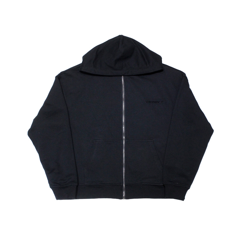 BLACK×BLACK CROSS REVERSIBLE ZIP HOODIE -BLACK-