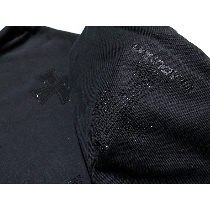 BLACK×BLACK CROSS REVERSIBLE ZIP HOODIE -BLACK-