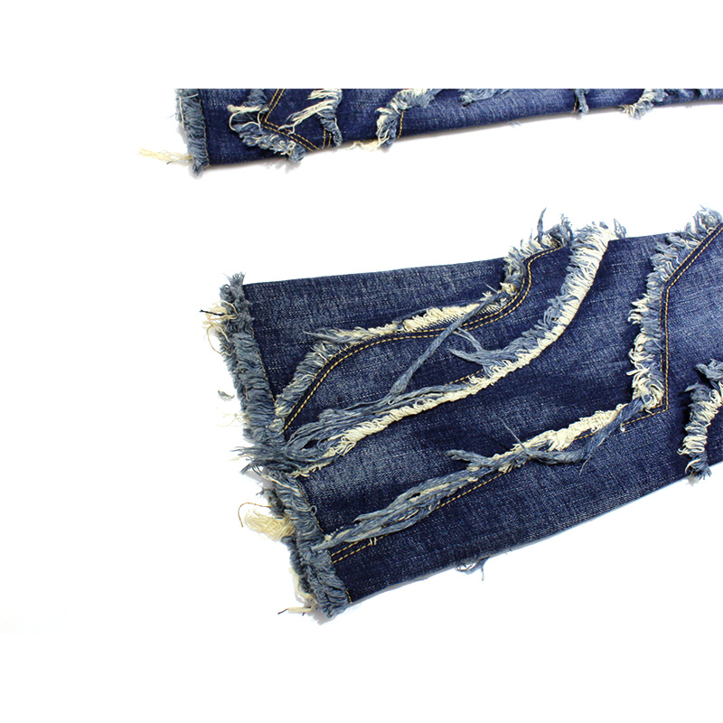 "GRIT"DENIM STACKED-DARK BLUE-