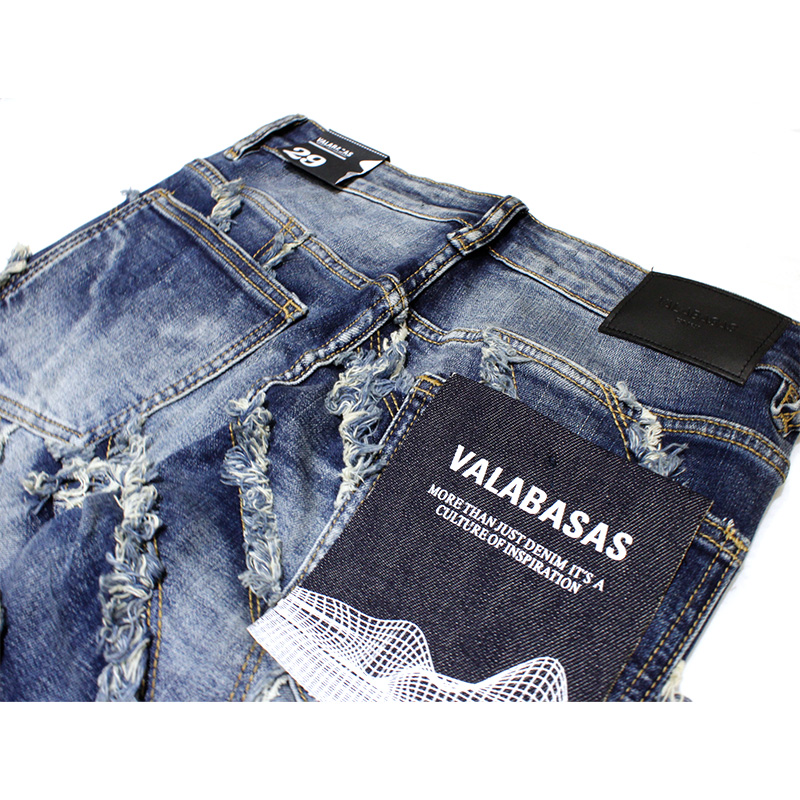 "GRIT"DENIM STACKED-DARK BLUE-