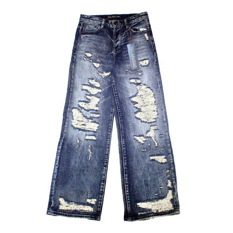 “PANDORA” VINTAGE BLUE WASH BAGGY DENIM -W.INDIGO-