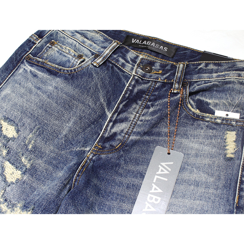 “PANDORA” VINTAGE BLUE WASH BAGGY DENIM -W.INDIGO-