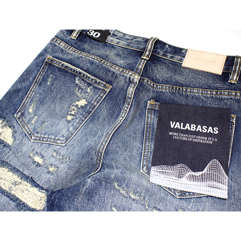 “PANDORA” VINTAGE BLUE WASH BAGGY DENIM -W.INDIGO-