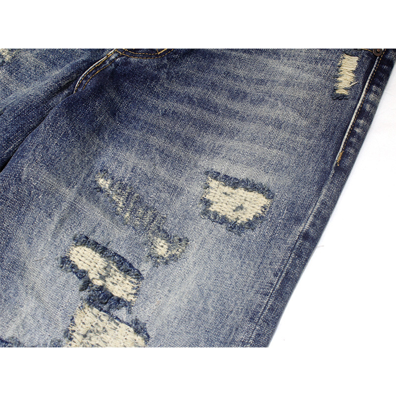 “PANDORA” VINTAGE BLUE WASH BAGGY DENIM -W.INDIGO-