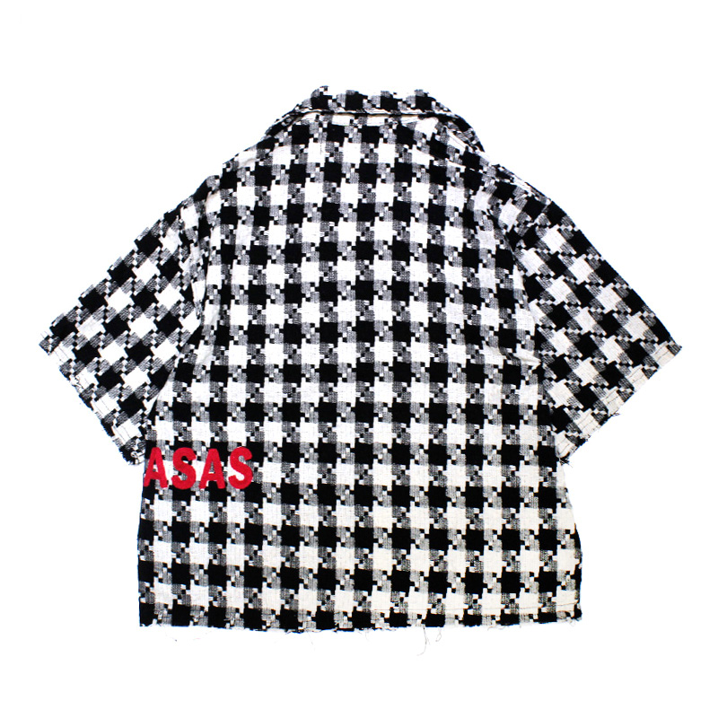 CHECKMATE CROPPED BUTTON DOWN -BLACK/WHITE-