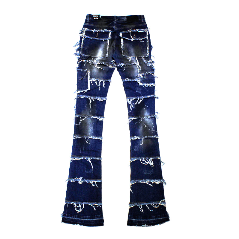 "PHOENIX"2.0 DENIM STACKED -DARK BLUE-