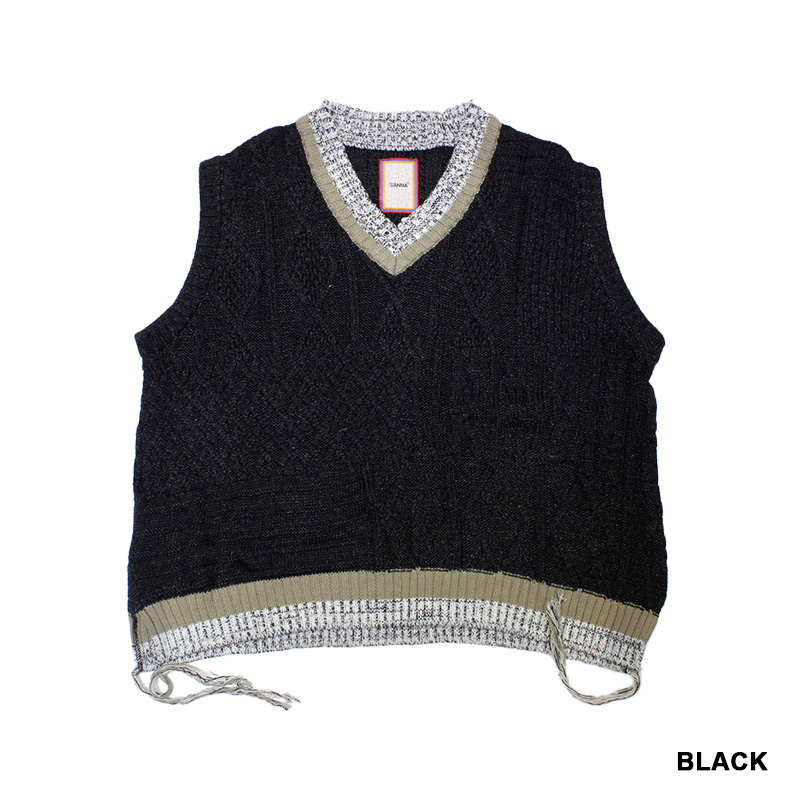 NERD KNIT VEST -2.COLOR-