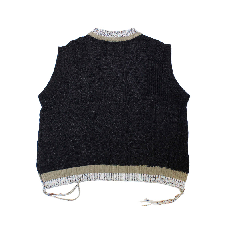 NERD KNIT VEST -2.COLOR-