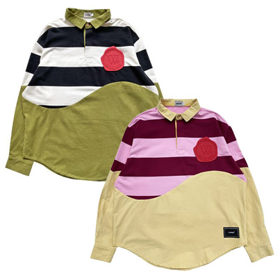 In bloom stripe rugger shirts -2.COLOR-(ベージュ, XL)