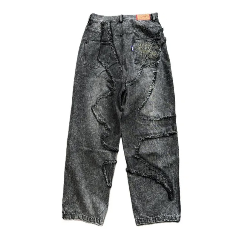 YIN YANG BAGGY JEANS -BLACK-