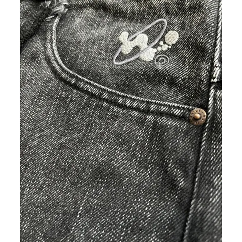 YIN YANG BAGGY JEANS -BLACK-