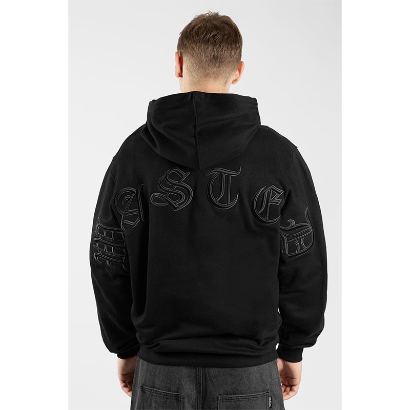 KINGDOM CURVE ZIP HOODIE -BLACK-