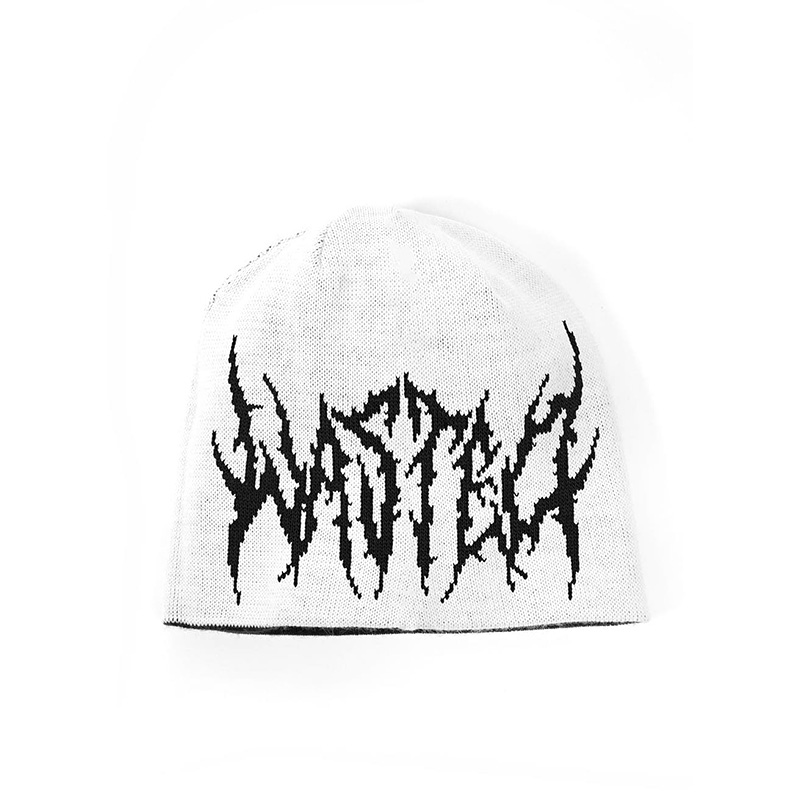 VAULT REVERSE BROW BEANIE -BLACK×WHITE-