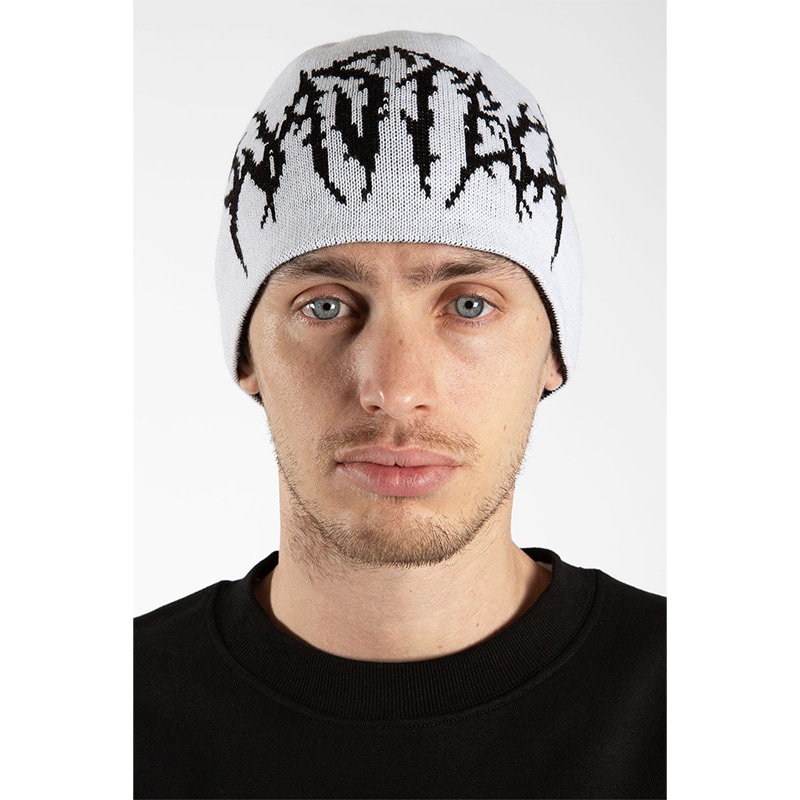 VAULT REVERSE BROW BEANIE -BLACK×WHITE-