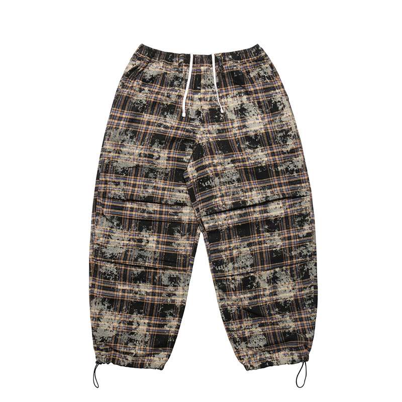 WT CHECK PANTS -BLACK-