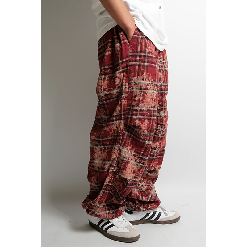 WT CHECK PANTS -RED-