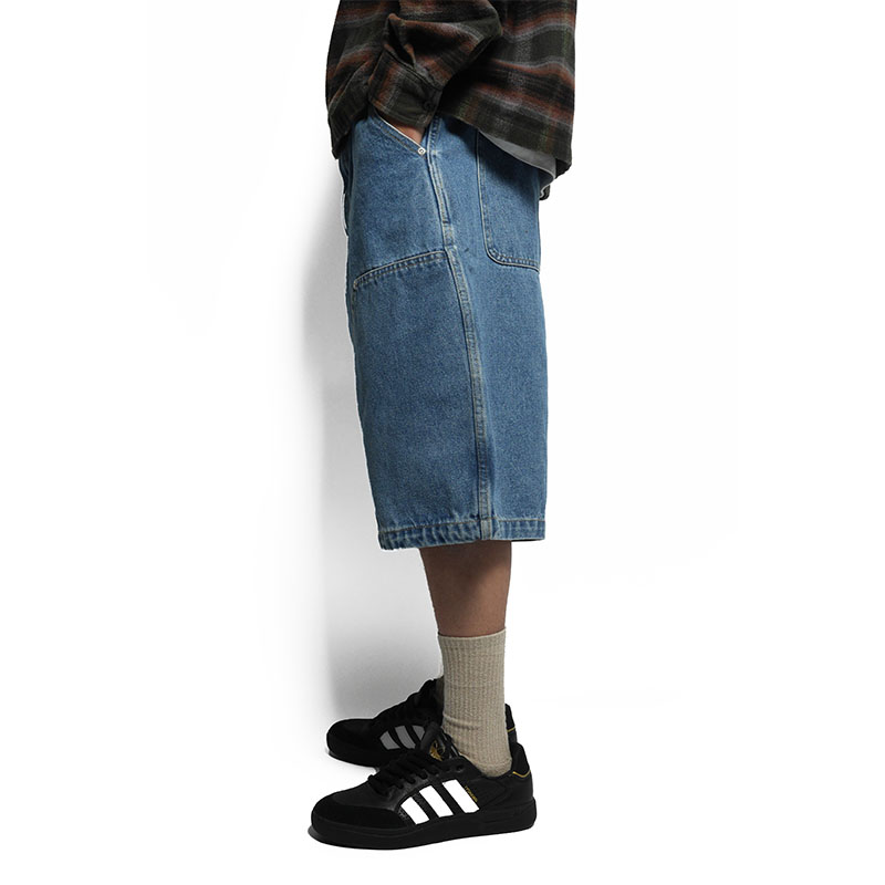 W KNEE BIG DENIM SHORTS -W.INDIGO-