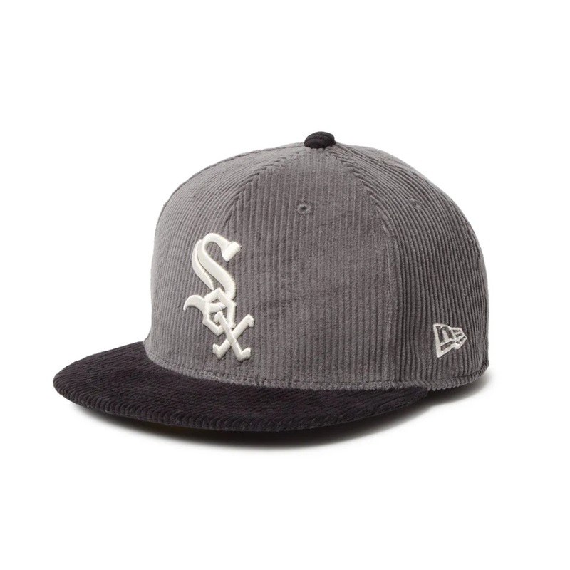 59FIFTY Corduroy コーデュロイ シカゴ・ホワイトソックス グレー ブラックバイザー -GREY-