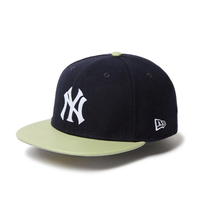 59FIFTY Powered by GORO NAKATSUGAWA（MIN-NANO） ニューヨーク・ヤンキース メルトン ネイビー ライトグリーンバイザー -NAVY-