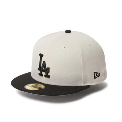 59FIFTY Powered by GORO NAKATSUGAWA（MIN-NANO） ロサンゼルス・ドジャース ストーン ブラックバイザー -WHITE-