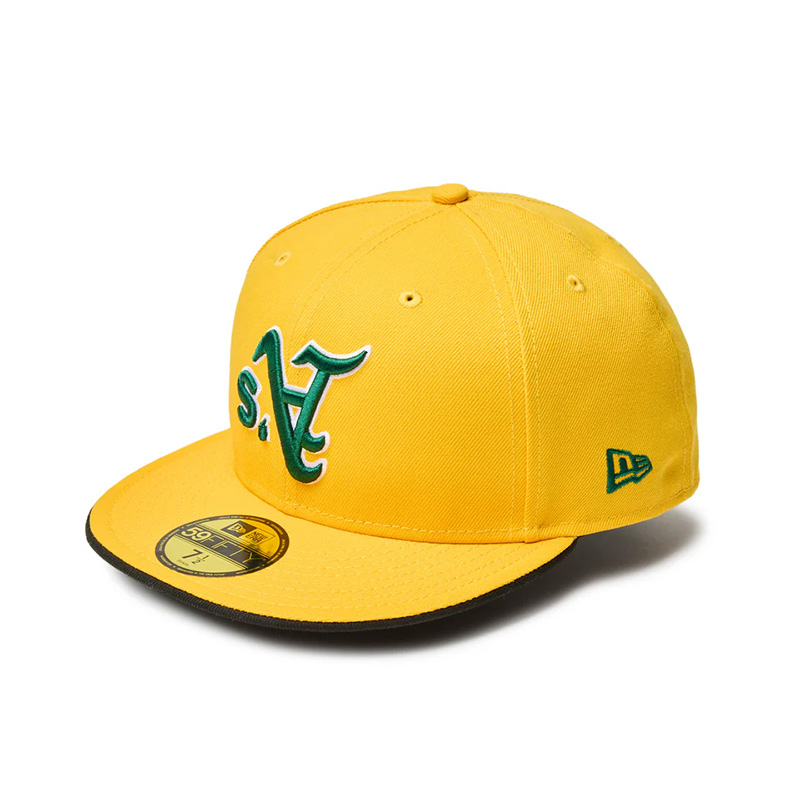 59FIFTY MLB Upside Down オークランド・アスレチックス Aゴールド -YELLOW-