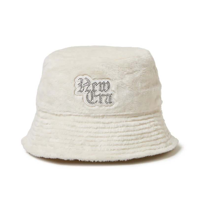BUCKET SB MCR FUR RHINESTONE -IVORY-