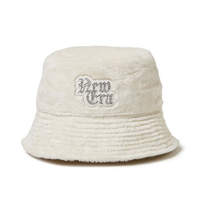 BUCKET SB MCR FUR RHINESTONE -IVORY-