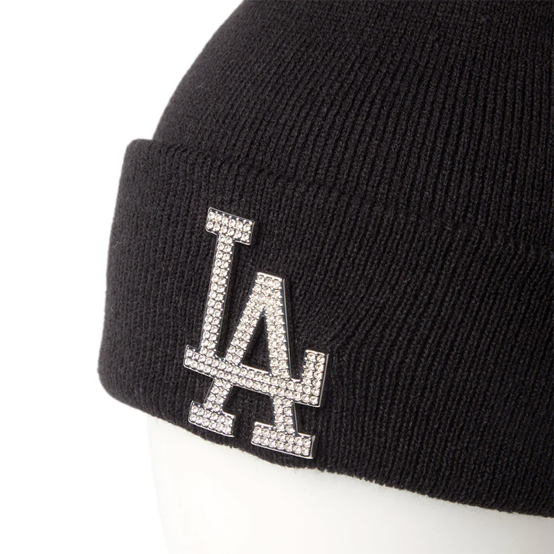 BC KNIT RHINESTONE BADGE LOSDOD -BLACK-