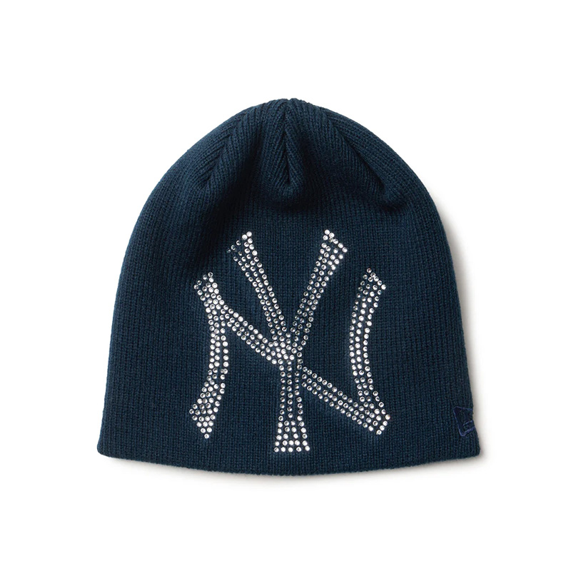 BC BEANIE BIG RHINESTONE NEYYAN -NAVY-