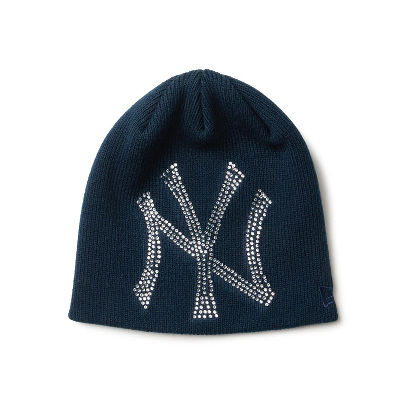 BC BEANIE BIG RHINESTONE NEYYAN -NAVY-