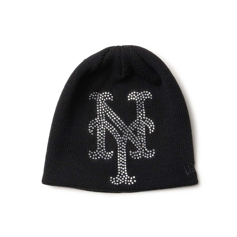 BC BEANIE BIG RHINESTONE NEYMET -BLACK-