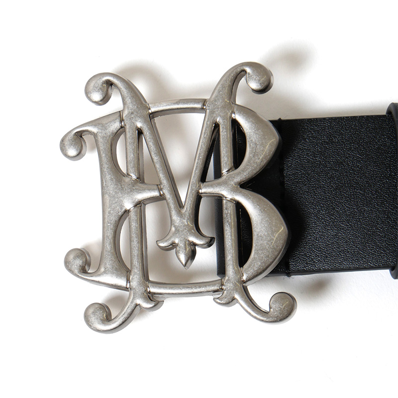 TRIOMPHE BUCKLE BELT -BLACK-