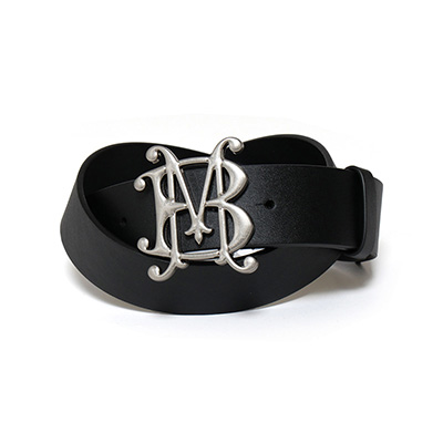 TRIOMPHE BUCKLE BELT -BLACK-