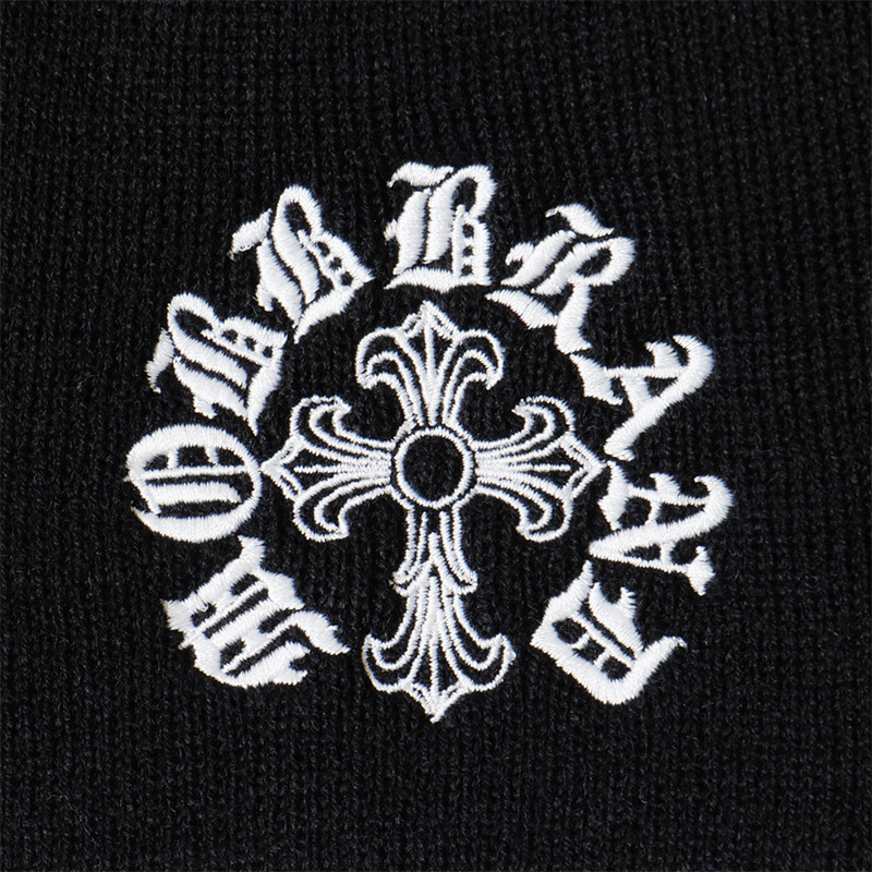 CROSS BEANIE -BLACK-