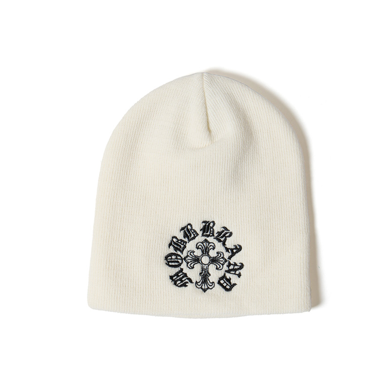 CROSS BEANIE -WHITE-