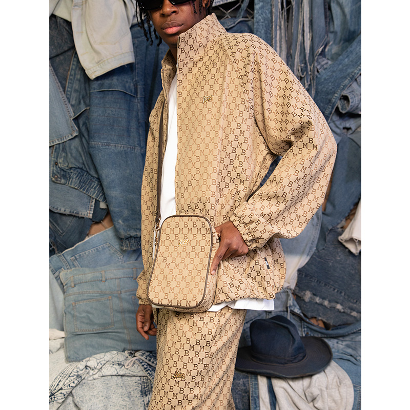 MONOGRAM JACQUARD MINI BAG -PINK-